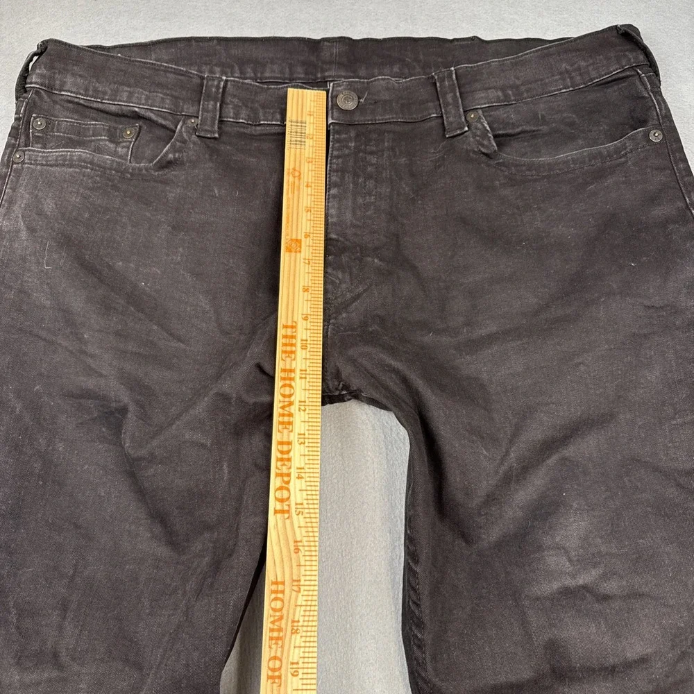 True Religion Geno Relaxed Slim Jeans Men 44 Black   Stretch NO FLAP DENIM